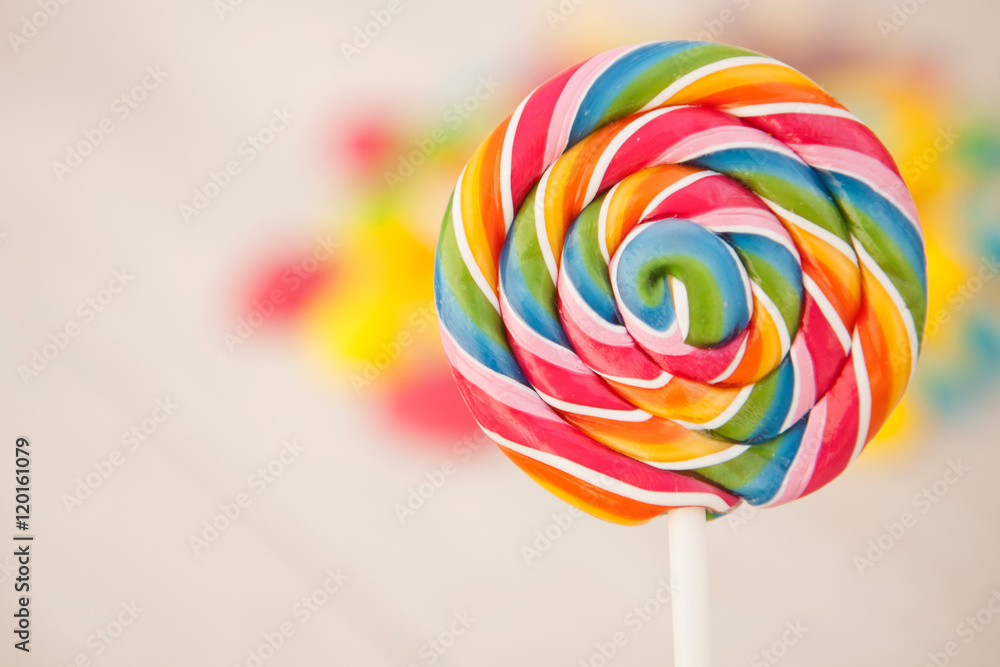 Nice round lollipop with many colors Nice round lollipop with many colors