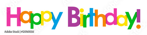 "HAPPY BIRTHDAY" Vector Letters Banner