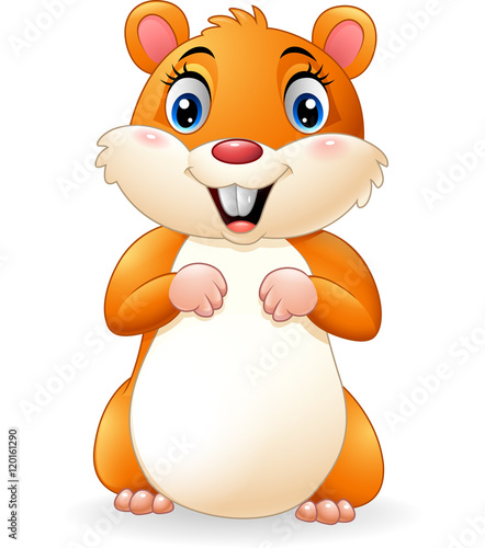 Cartoon smiling hamster