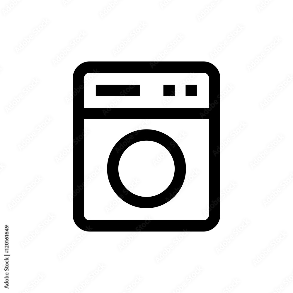 Laundry, washing machine line icon. Laundry, washing machine line icon.