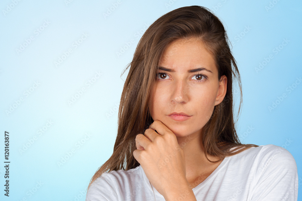 closeup emotional portrait sad woman closeup emotional portrait sad woman