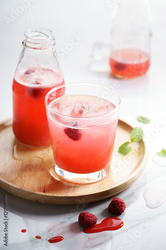 iced red raspberry drinks