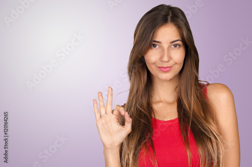 Portrait of young cheerful smiling woman © fotofabrika