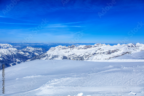 Alps  view from the top of Mt. Titlis in Switzerland