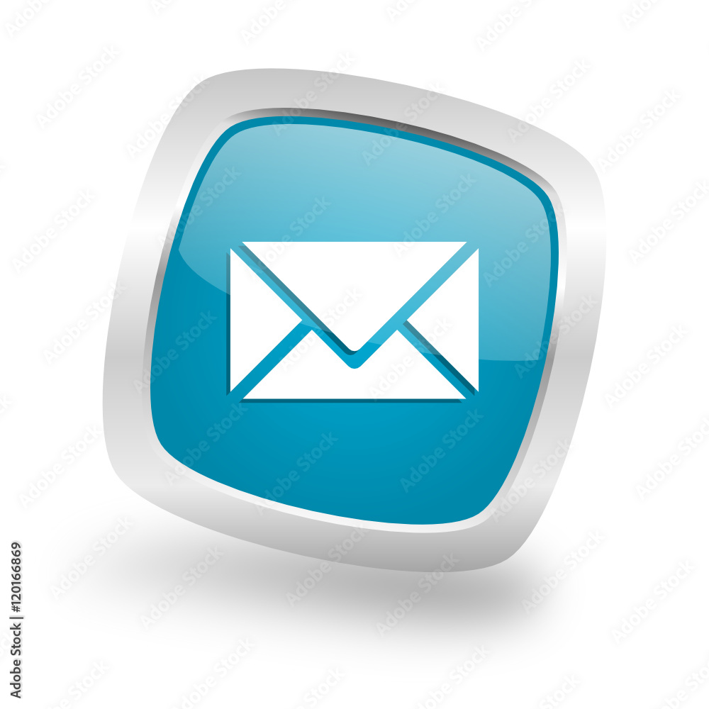 Modern design square blue mail vector icon Modern design square blue mail vector icon