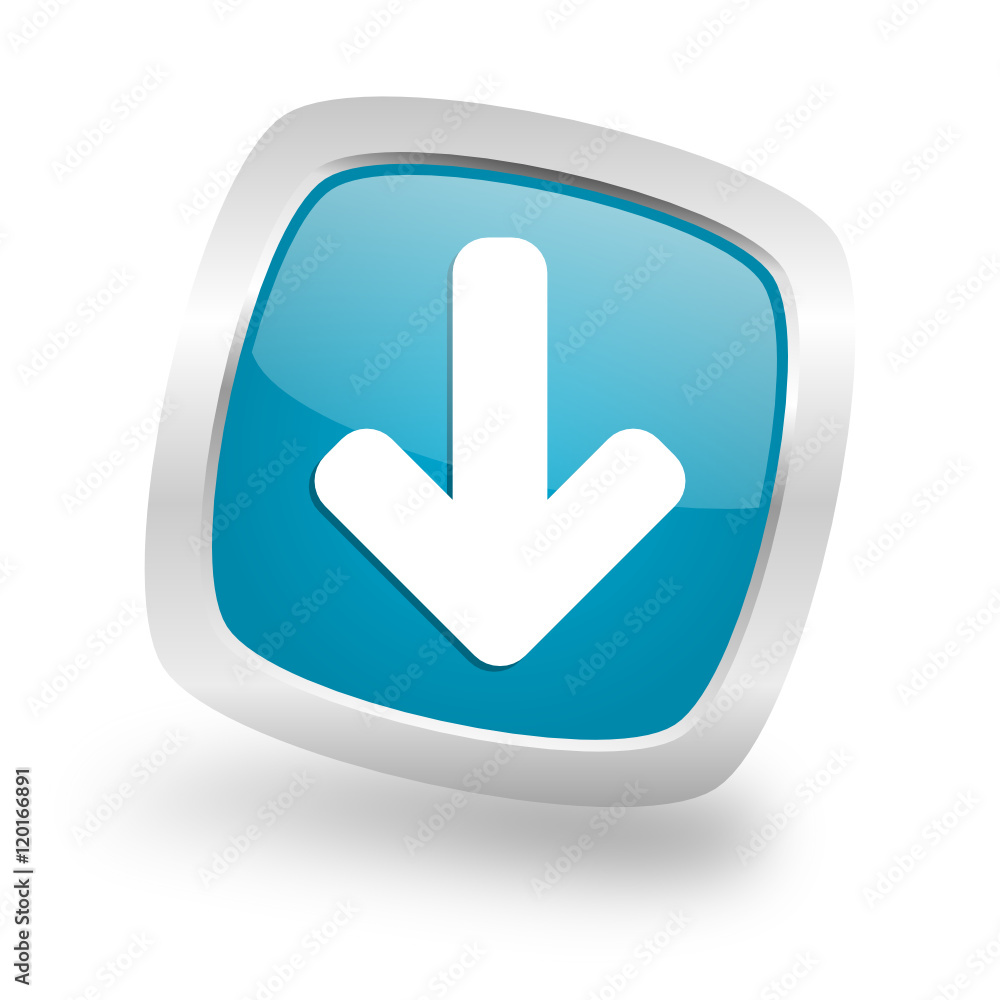Modern design square blue download vector icon Modern design square blue download vector icon