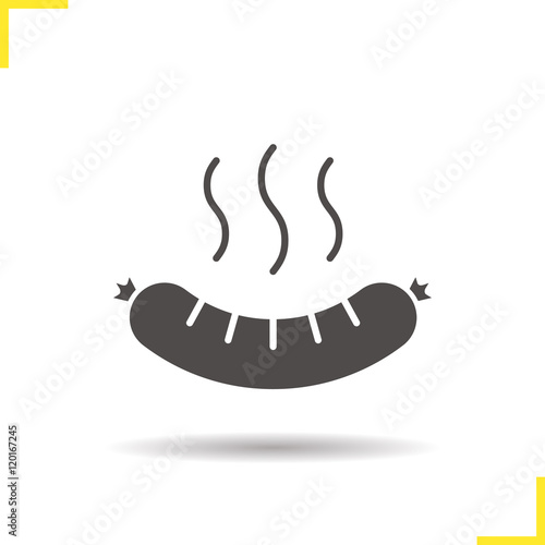 Steaming sausage icon