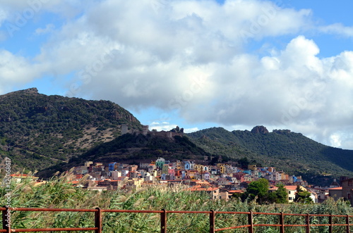 Bosa Colorfull houses in Sardinia Italy Europe