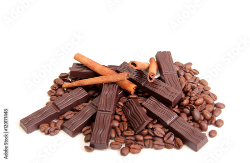 Wallpaper Mural Coffee beans and cute chocolate Torontodigital.ca