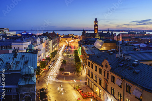 Fotografia Aerial view of the beautiful Helsingborg