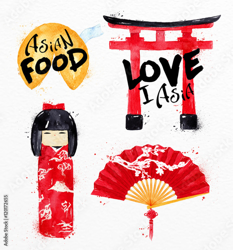 Asia symbols fortune cookies