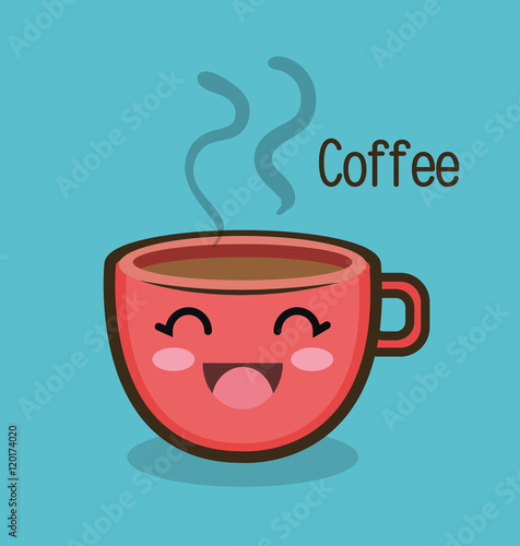 cartoon cup coffee hot design vector illustration eps 10