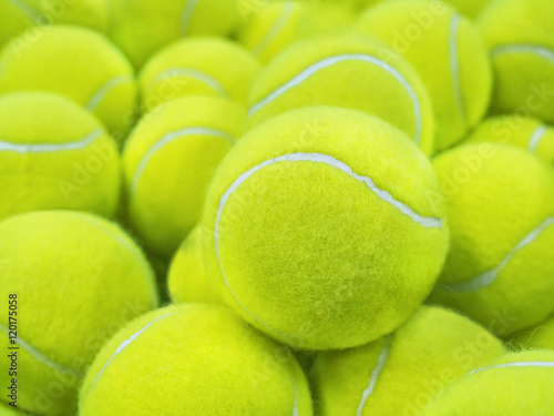 Tennis balls set. Lot bright balls tennis © seregabuch