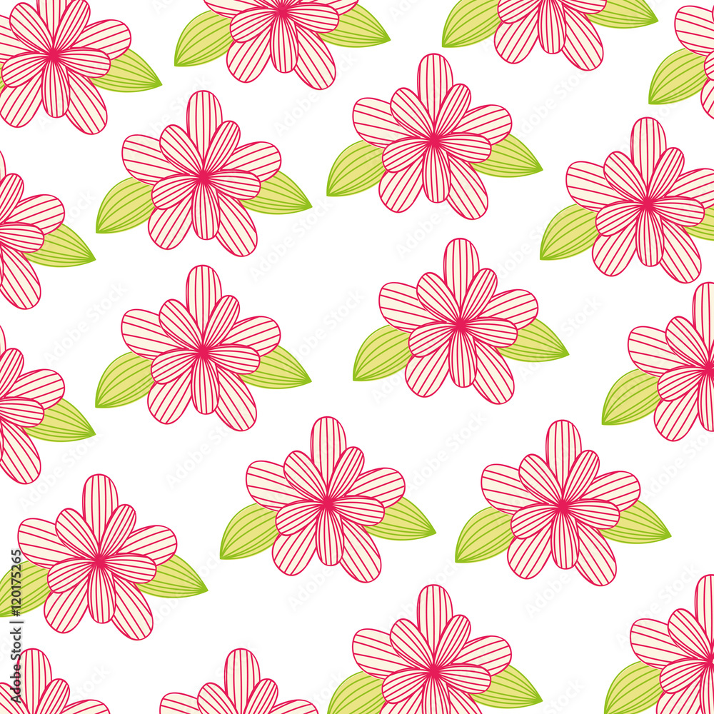 Fototapeta premium beautiful flower drawing isolated vector illustration design