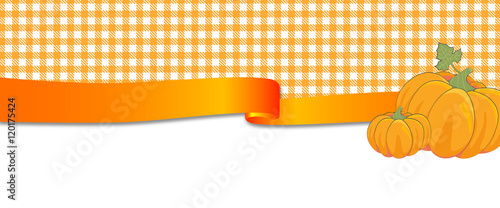 Herbstliches Banner mit Kürbis