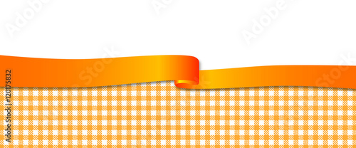 Herbstliches Banner (Karomuster in Orange)