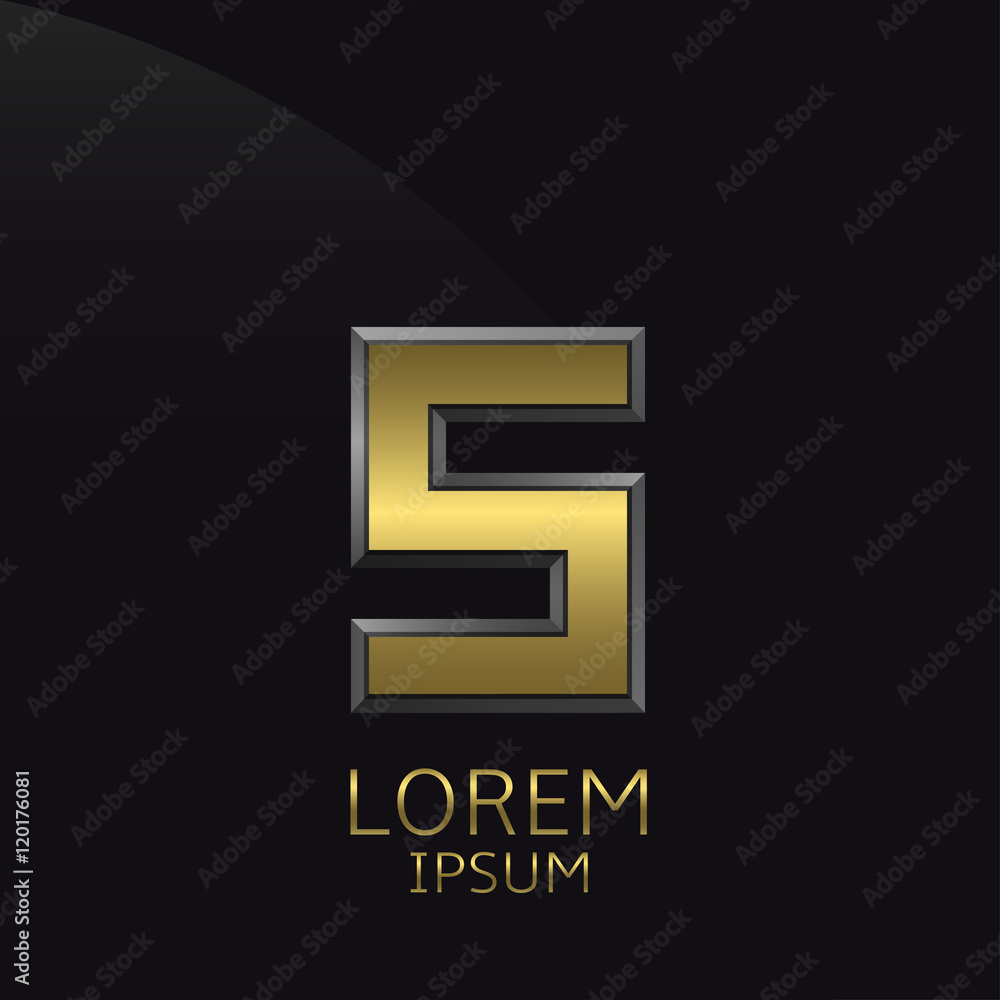 Golden S Letter emblem