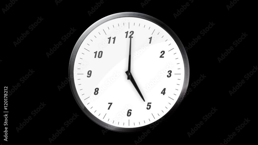 Animierter Loop einer Uhr vor Schwarz Animierter Loop einer Uhr vor Schwarz