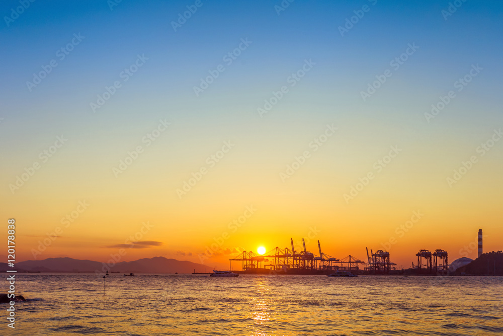 Ocean pier sunset
