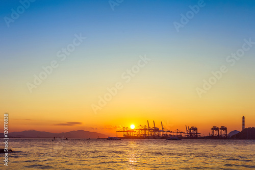 Ocean pier sunset 