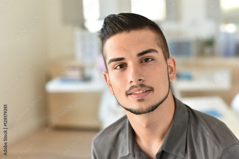 Portrait of student in training class Portrait of student in training class