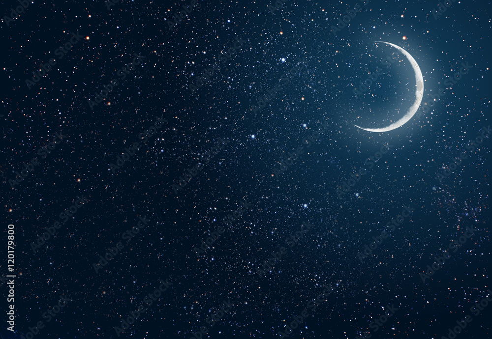 background night sky with stars and moon background night sky with stars and moon