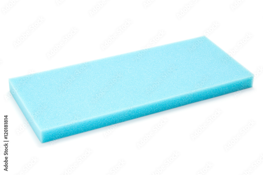 blue cleaning rectangle sponge on white background blue cleaning rectangle sponge on white background