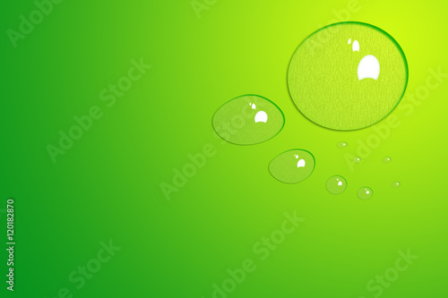 green Background with water drops