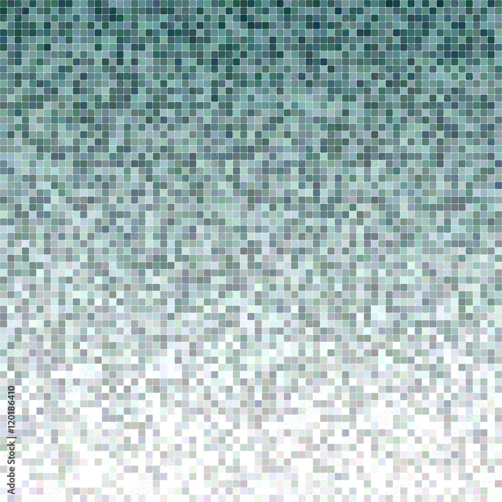 Fototapeta premium Teal color square mosaic vector background
