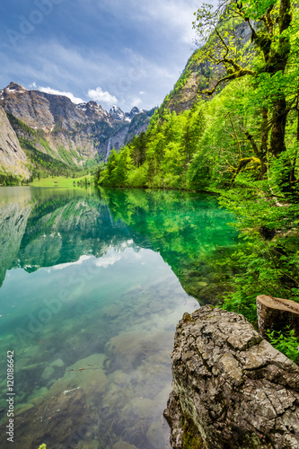 Stunning Obersee lake in Alps, Germany © shaiith