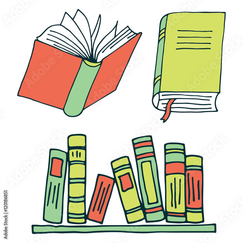 Books icons isolated