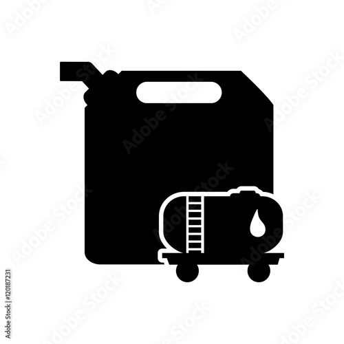 flat design fuel canister and fuel tank icon vector illustration