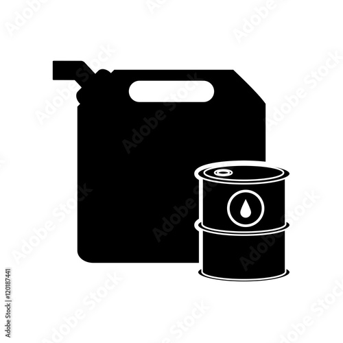 flat design fuel canister and oil tank icon vector illustration