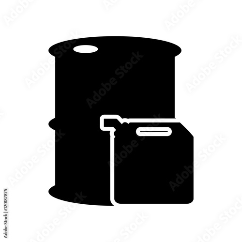 flat design oil barrel and icon vector illustration