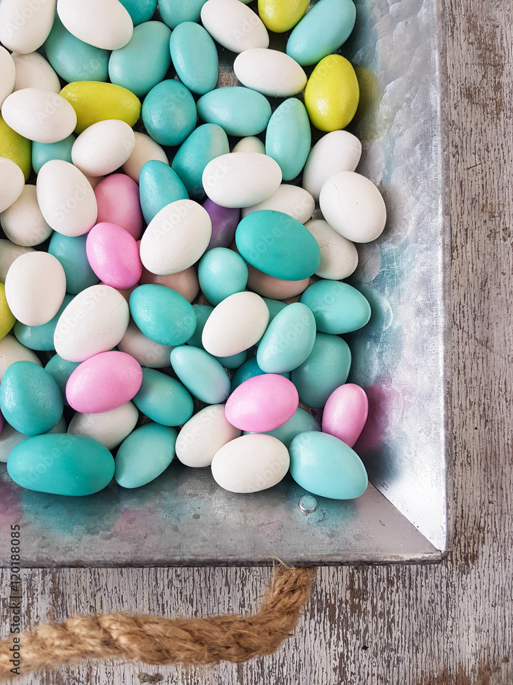 Obraz premium sugar coated almond candies