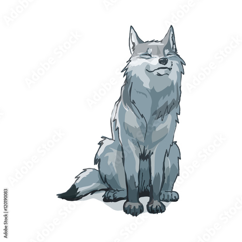 Sitting Wolf