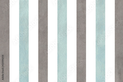 Watercolor gray and blue striped background.
