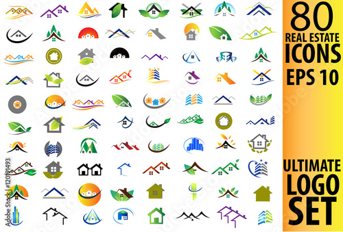Real estate logo set