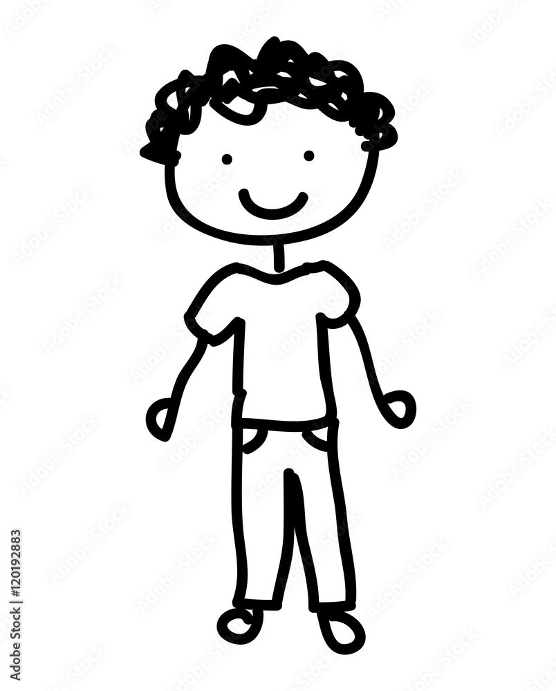 little boy cute character vector illustration design little boy cute character vector illustration design