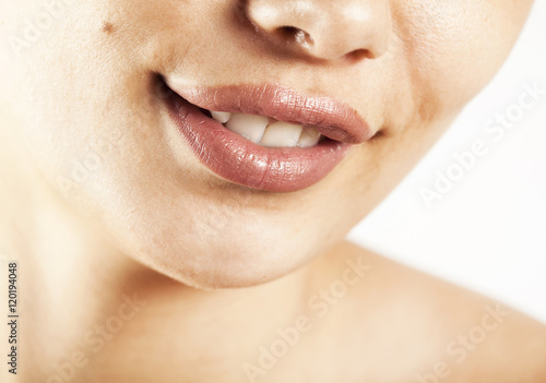 Beauty young woman lips