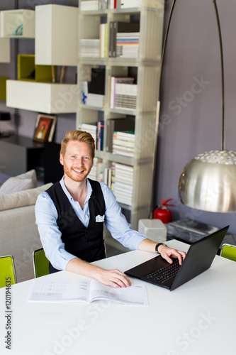 Young man in the office