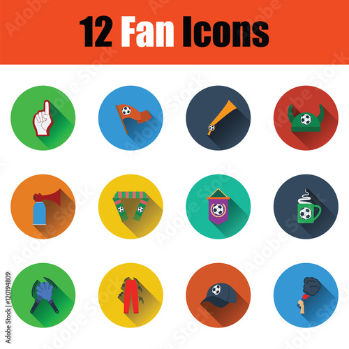 Set of twelve soccer icons
