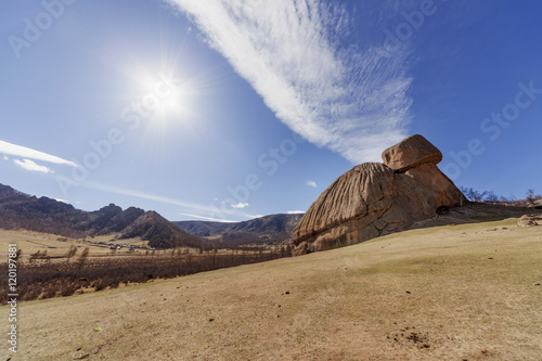 Rock "Turtle" in  National Park Gorkhi-Terelj, Mongolia