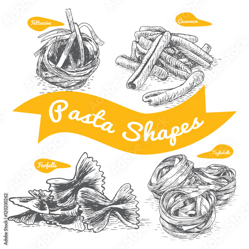 Pasta set illustration.