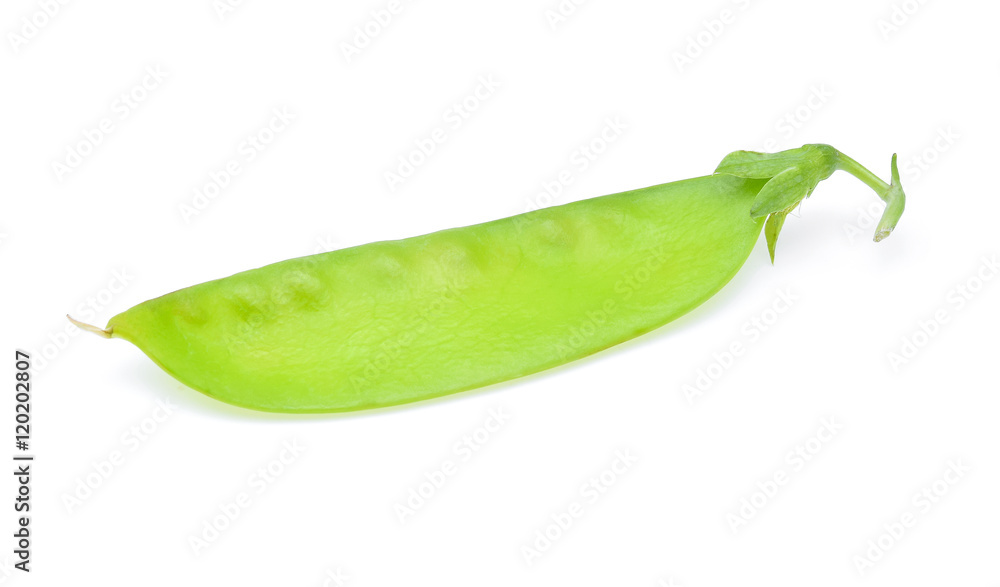 Fotografia Snow peas isolated on white background