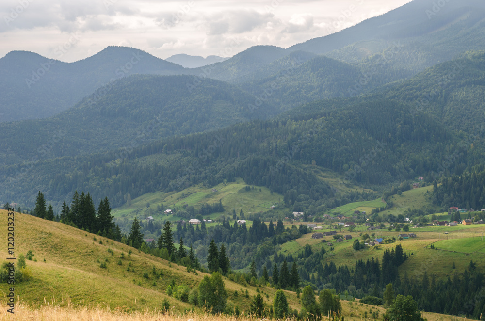 Mountain Village on a Sunny Summer day. Mountain Village on a Sunny Summer day.