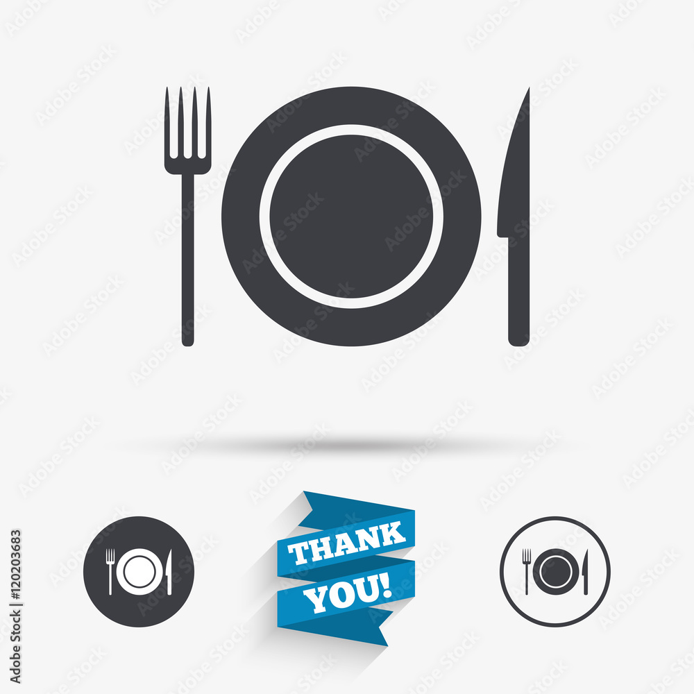 Food sign icon. Cutlery symbol. Knife and fork. Food sign icon. Cutlery symbol. Knife and fork.
