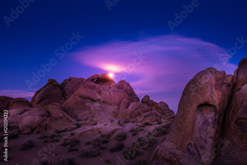 Moon Rising over Alabama Hills California