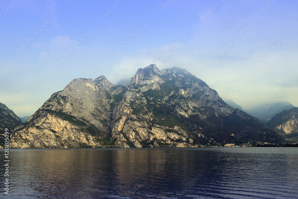 Mountains and lake Garda in Italy
