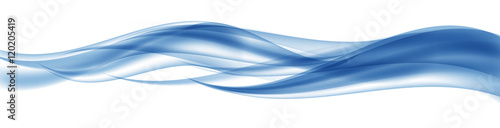 Abstract Blue Wave Set on Transparent  Background. Vector Illust photo